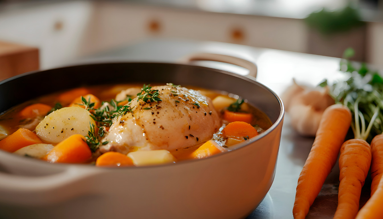 découvrez notre recette traditionnelle de poule au pot façon grand-mère avec astuces, variantes farcies délicieuses et une version facile à réaliser au cookeo pour un repas convivial et savoureux.