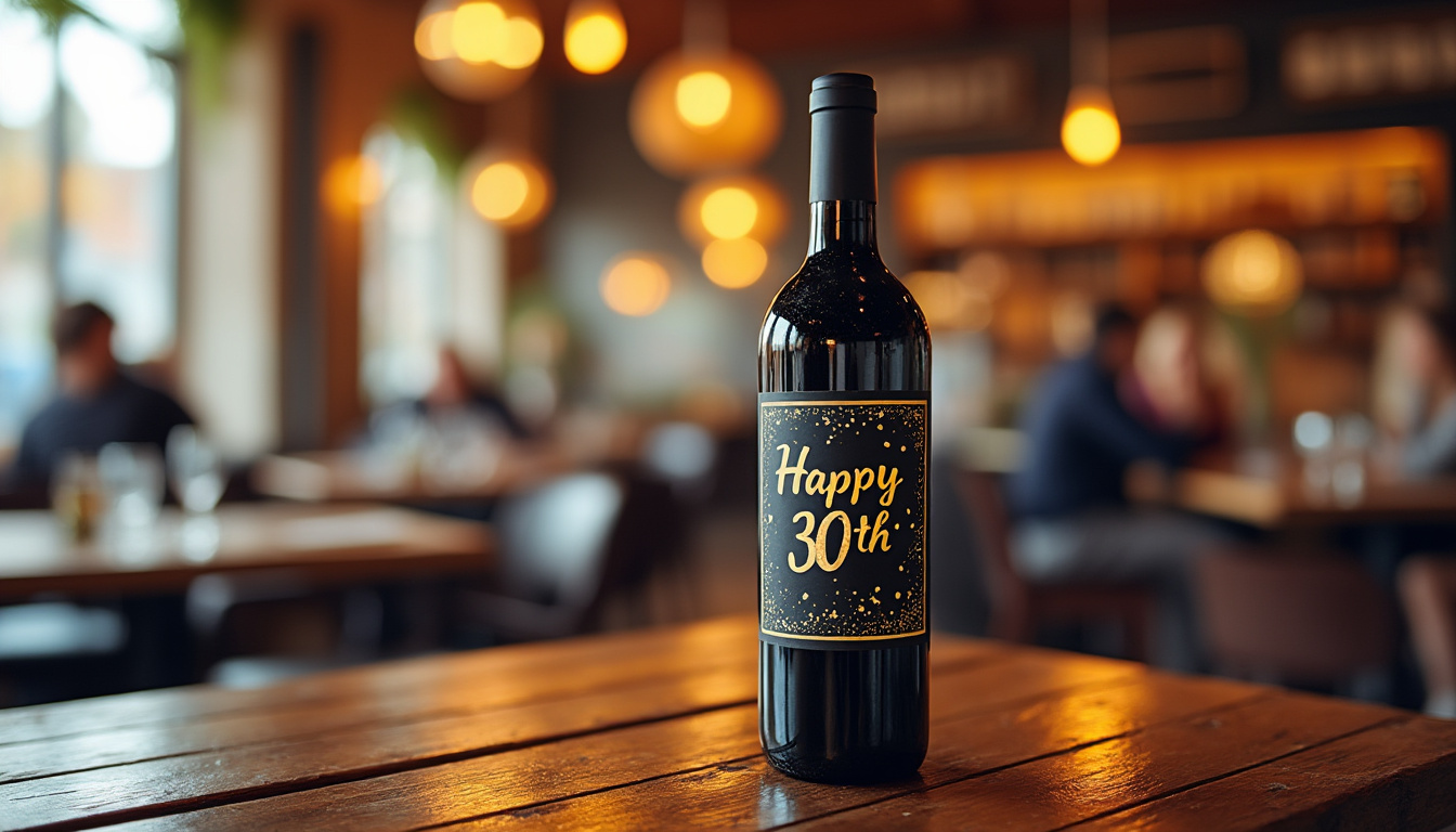 offrez une bouteille de vin personnalisée pour un anniversaire, une idée cadeau originale et unique qui saura marquer les esprits et célébrer ce moment spécial avec élégance.