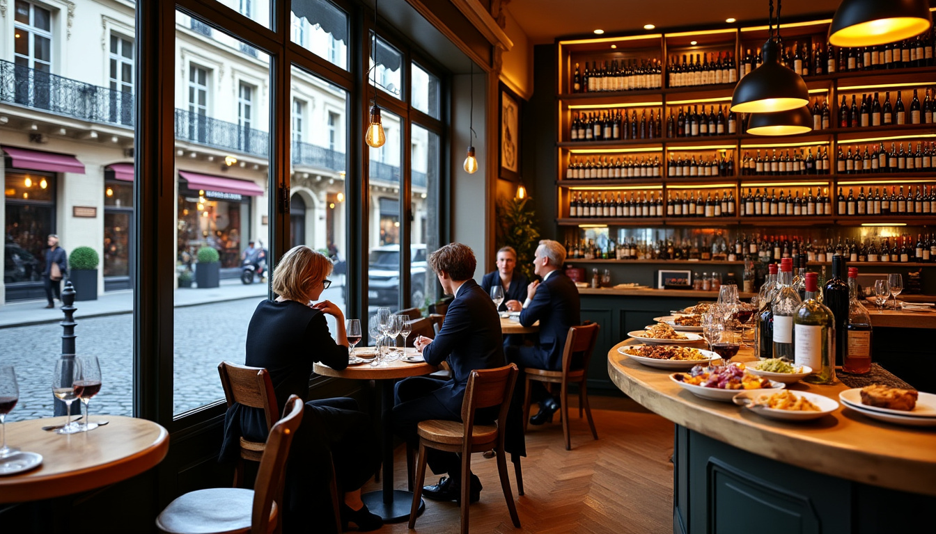découvrez les meilleures adresses de bars à vin dans le 16e arrondissement de paris pour savourer une sélection de vins raffinés accompagnés de tapas authentiques.